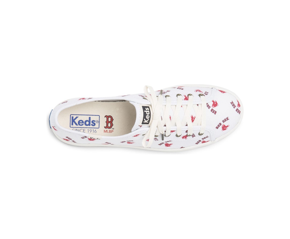 Tenis Keds Mujer Blancos/Rojos - Kickstart Mlb® - 2650-XWFJH